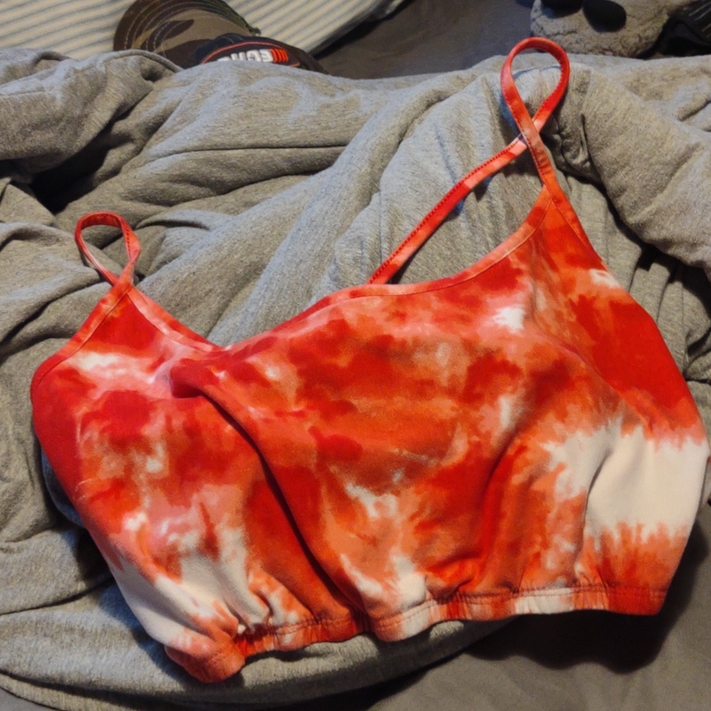 Pink halter tie-dye top